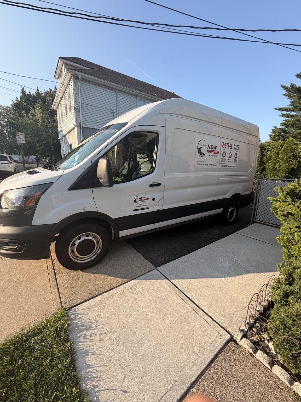 New Horizon’s actual branded Ford Transit van